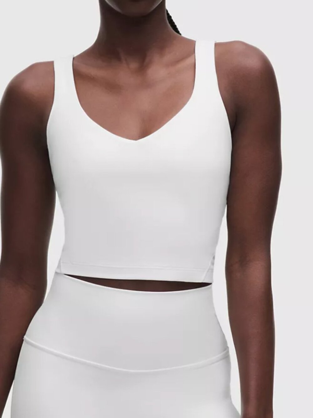 LULULEMON white/mint green/black align tank size 2